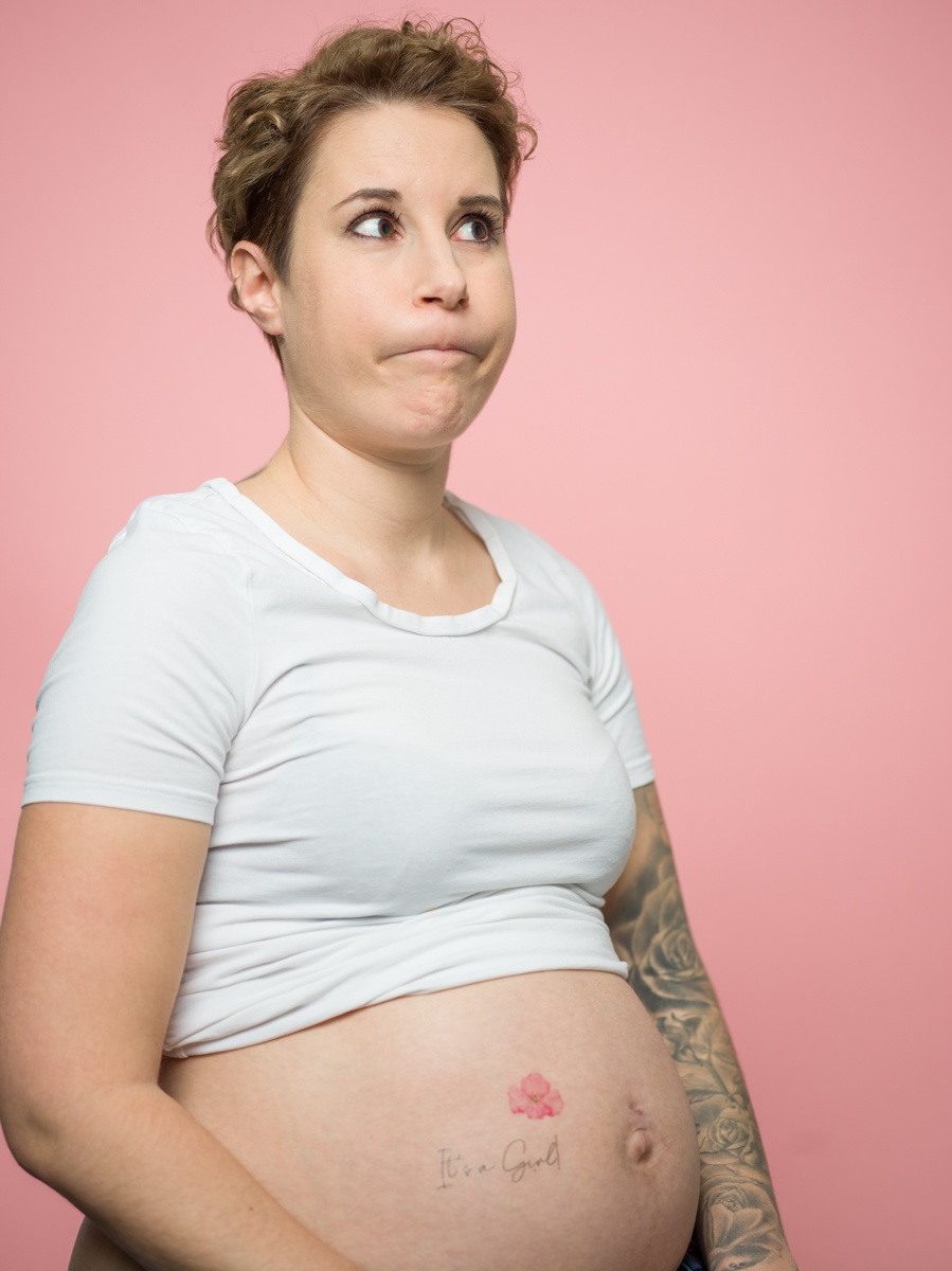 Schwangerschafts Shooting im Fotostudio